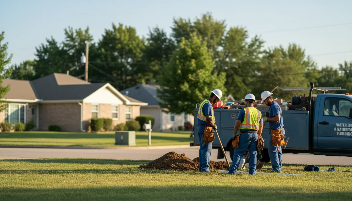Residential water line and bathroom plumbing service in Brazoria, TX